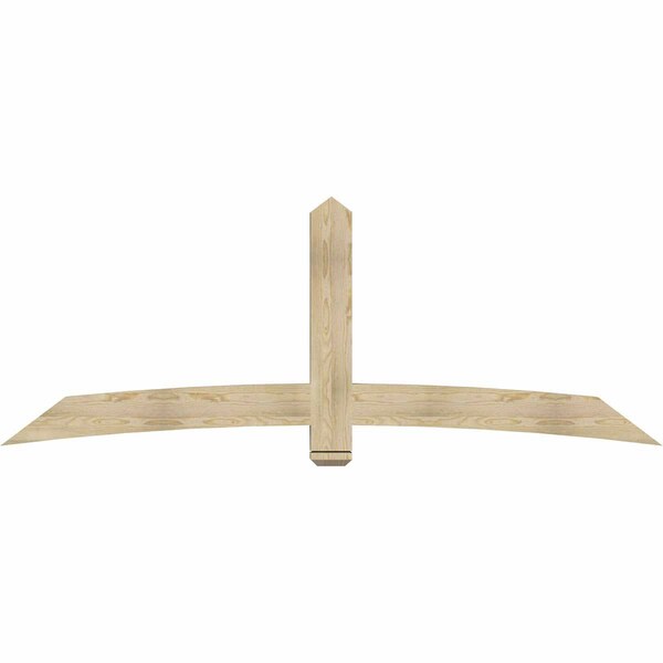 Ekena Millwork Bellingham Rough Sawn Timber Gable Bracket, Douglas Fir, 96"W x 36"H x 4"D x 6"F, 9/12 Pitch GBW096X36X0406BEL00RDF - main